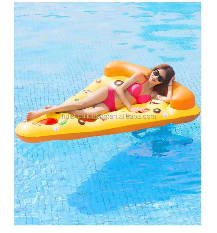 Piscina divertida Pizza Piscina flotante 180 x 130 cm Flotaciones de agua inflables para adultos