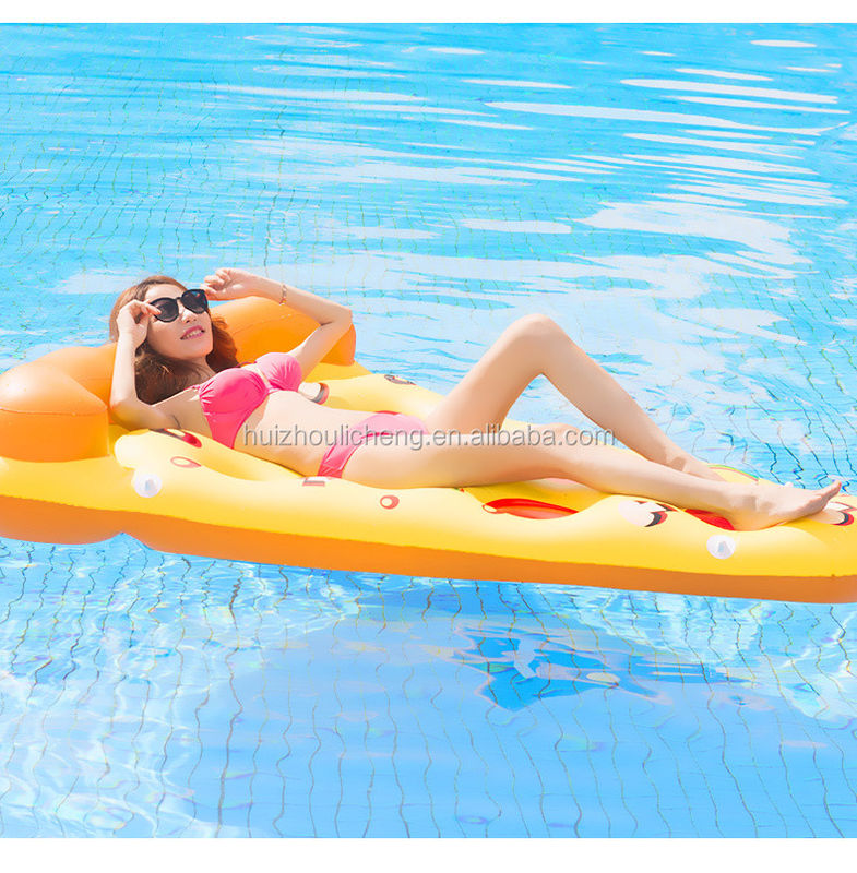 Piscina divertida Pizza Piscina flotante 180 x 130 cm Flotaciones de agua inflables para adultos