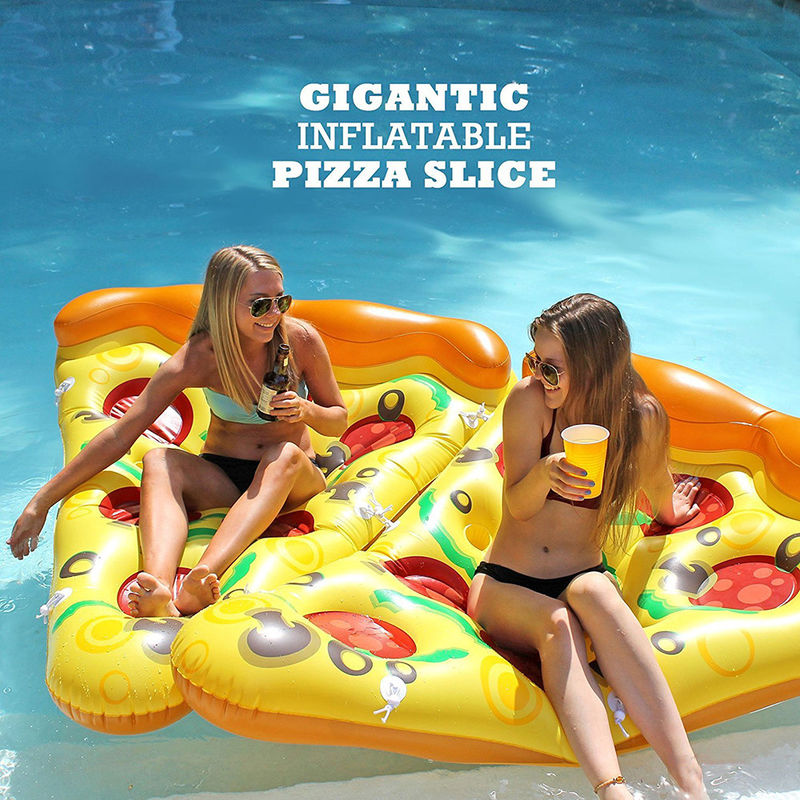 Piscina divertida Pizza Piscina flotante 180 x 130 cm Flotaciones de agua inflables para adultos