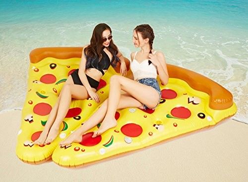 Piscina divertida Pizza Piscina flotante 180 x 130 cm Flotaciones de agua inflables para adultos