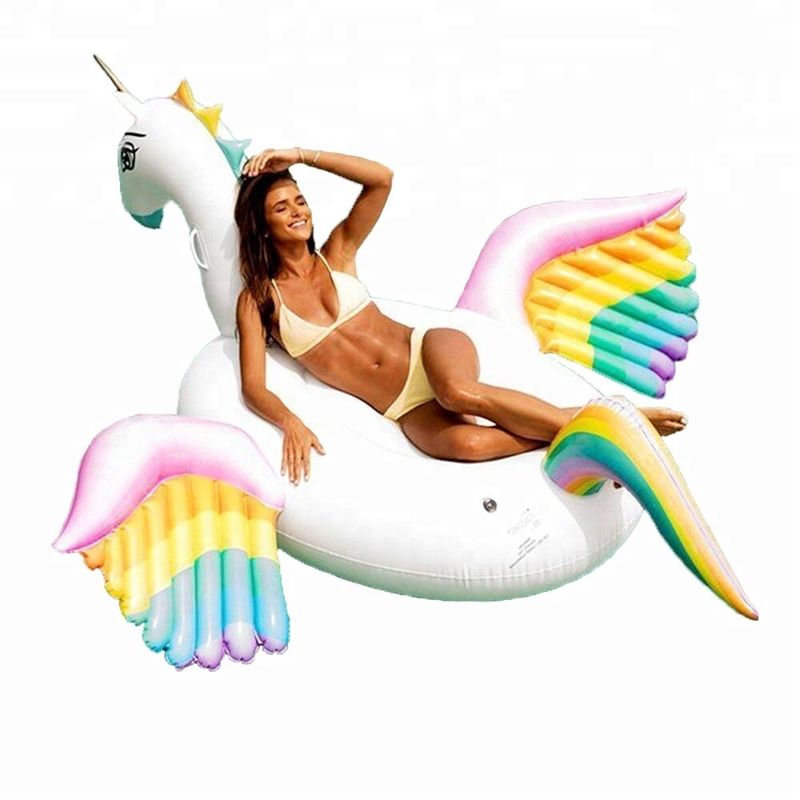 Arco iris piscina inflada para adultos piscina flotante piscina Pegasus flotante para adultos y niños
