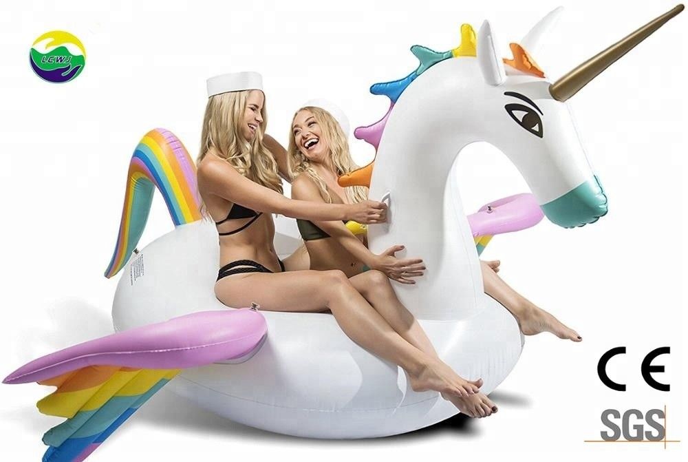 Arco iris piscina inflada para adultos piscina flotante piscina Pegasus flotante para adultos y niños
