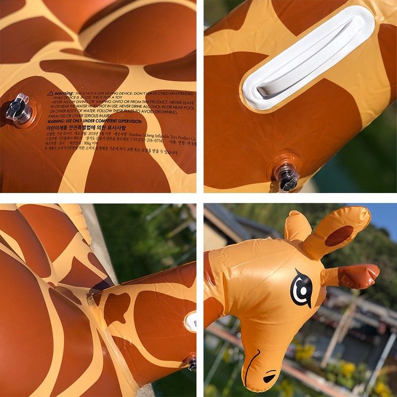 0.32mm de espesor Animal piscina flotante inflable al aire libre gigante jirafa piscina flotante