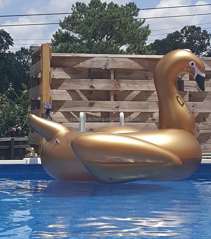 Anillo de natación del cisne inflables negro para la fiesta tiempo Flamingo flotadores de piscina de lujo para adultos