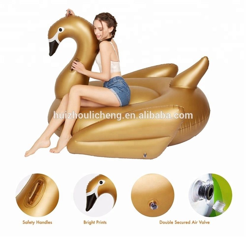 Anillo de natación del cisne inflables negro para la fiesta tiempo Flamingo flotadores de piscina de lujo para adultos