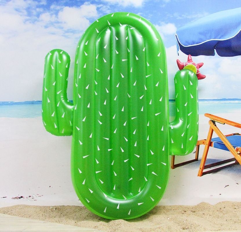Familia divertida Cactus piscina flotante sin ftalatos PVC fiesta de verano flotante para el lago
