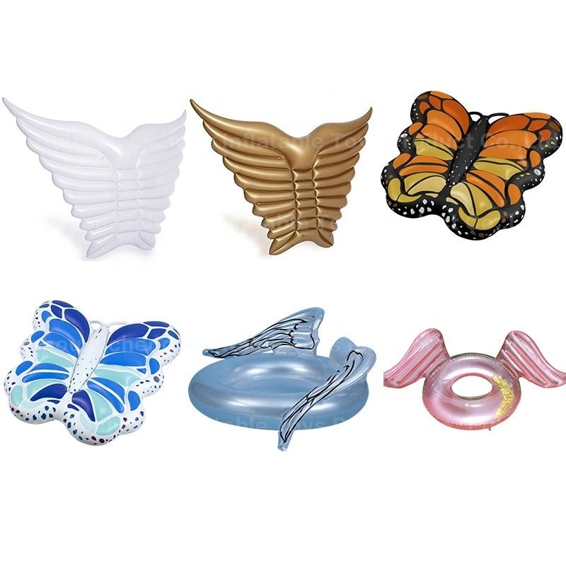 Las alas de mariposa flotante de piscina inflable 250 X 180cm Logotipo personalizado Ángel alas de piscina flotante