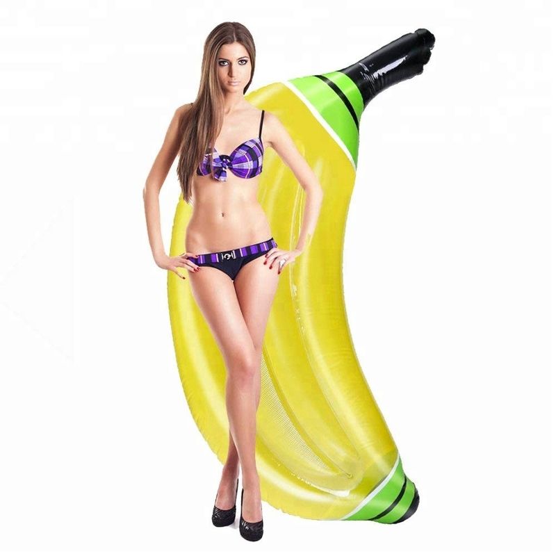 Nuevos juguetes calientes para el deporte Juego Banana fiesta piscina isla flotante piscina