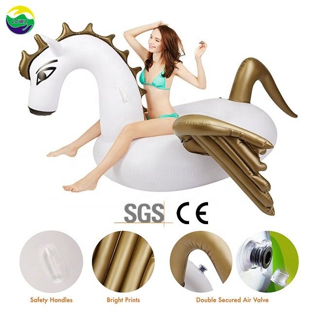 Eco Amigable Pegasus Piscina inflable Caballo flotante Juguetes para adultos 250 X 250 X 130cm