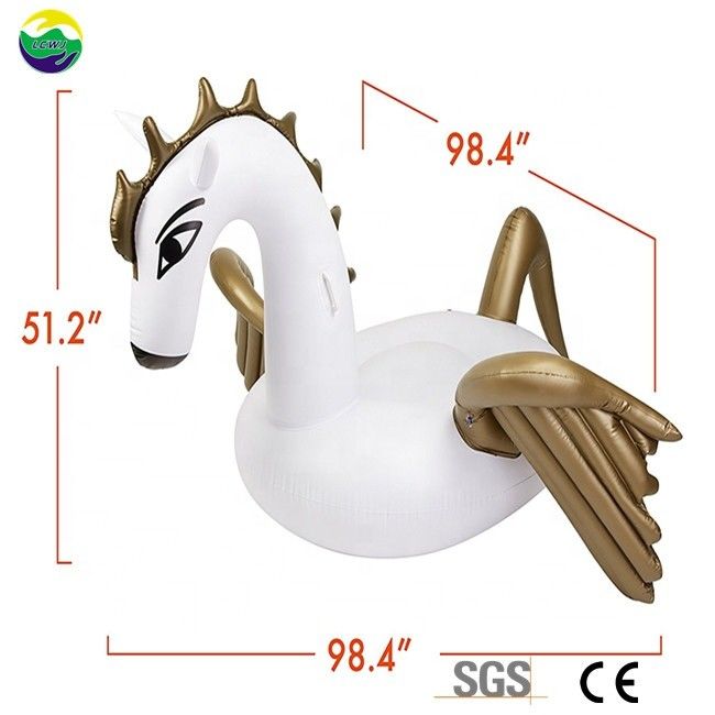 Eco Amigable Pegasus Piscina inflable Caballo flotante Juguetes para adultos 250 X 250 X 130cm