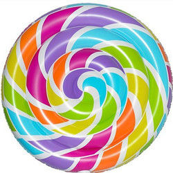 0.3mm Multicolor Flotaciones de piscina grande inflables Lollipop Flotaciones de piscina 220 X 150cm
