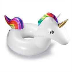 OEM Rideable Float piscina inflable paseo en la piscina de unicornio inflable juguete salón