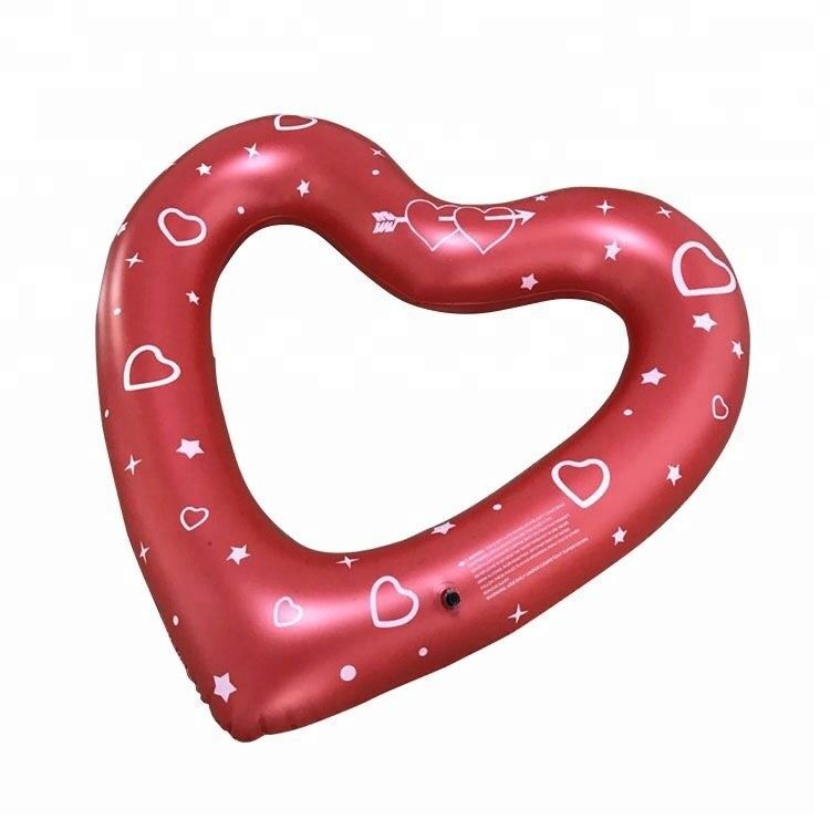 1.5M Float de agua Niños anillo inflable amor corazón piscina piscina Float para adultos