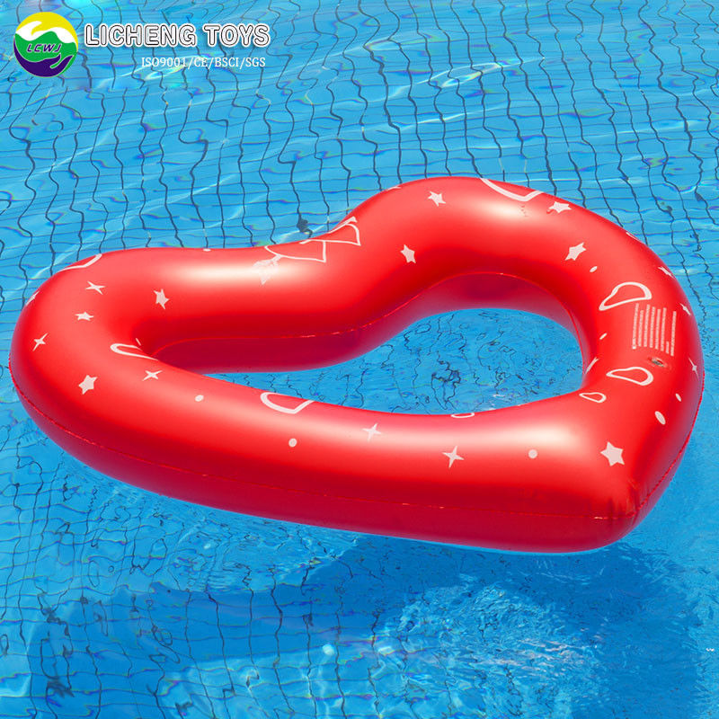 1.5M Float de agua Niños anillo inflable amor corazón piscina piscina Float para adultos