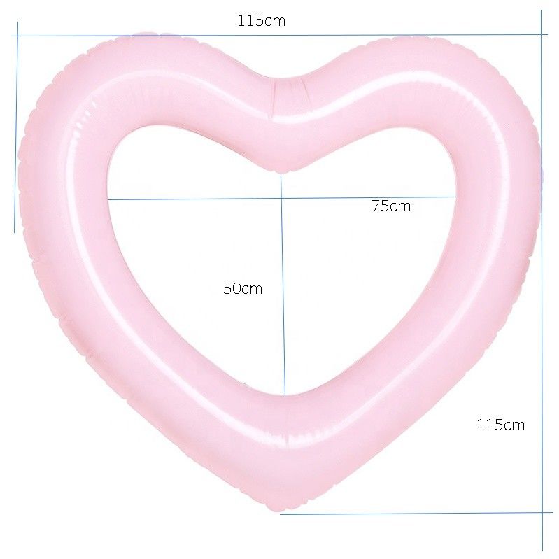Piscina para adultos flotante anillos de playa inflables 115 X 115cm rosa en forma de corazón piscina inflables