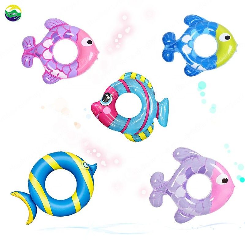 0.25mm Inflable piscina exterior tubo flotante de peces juguetes de piscina natación balsa de agua 8.7in