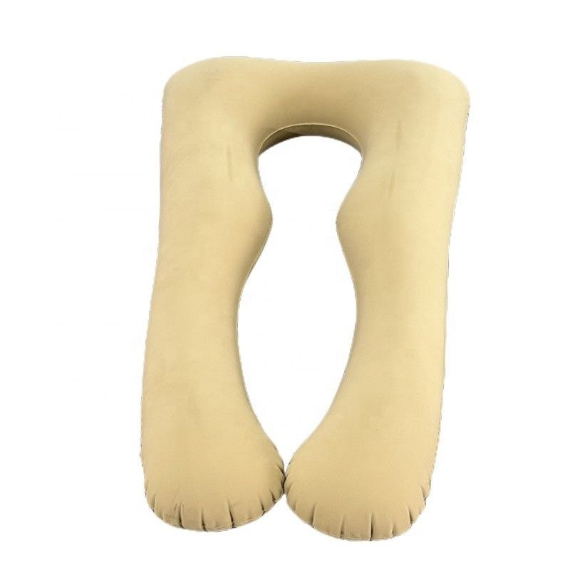 Almohadas de embarazo inflables suaves de PVC de LC en forma de U Almohada de embarazo inflables para dormir