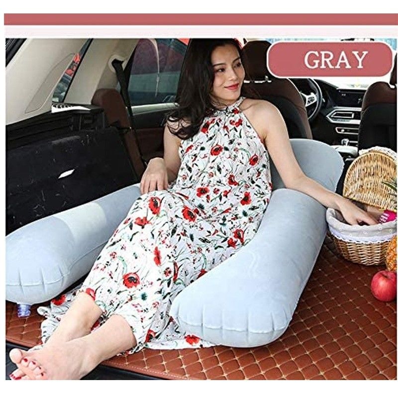 Almohadas de embarazo inflables suaves de PVC de LC en forma de U Almohada de embarazo inflables para dormir