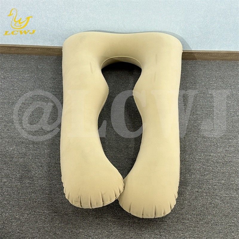 Almohadas de embarazo inflables suaves de PVC de LC en forma de U Almohada de embarazo inflables para dormir