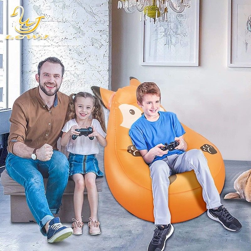 LC Chimpancé diseño de animales inflables salón plegable soplar el sofá silla sofá con luz de control remoto