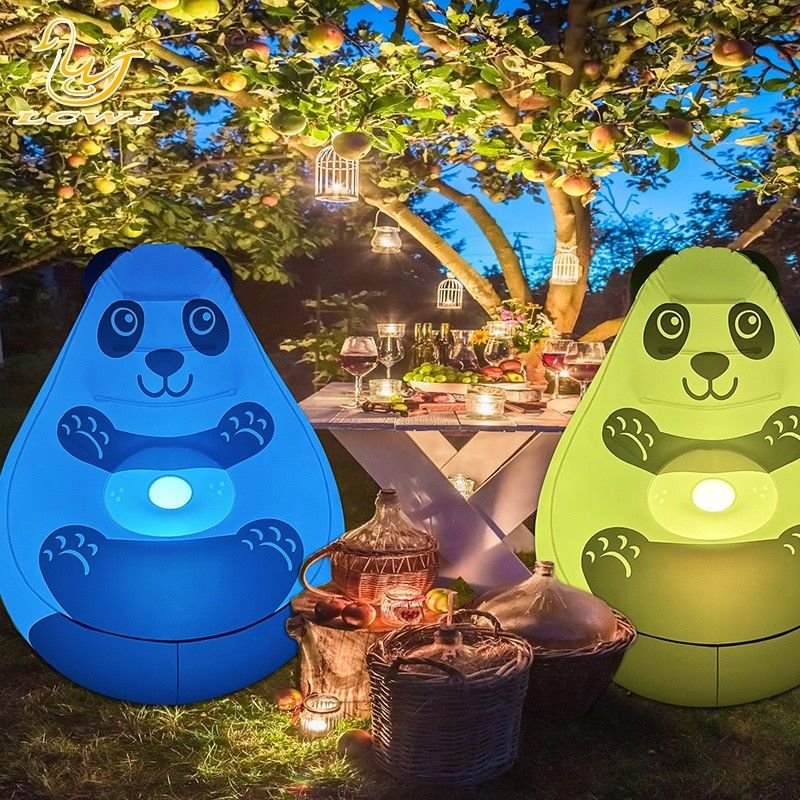 LC Chimpancé diseño de animales inflables salón plegable soplar el sofá silla sofá con luz de control remoto