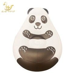 Carinosa silla de campamento de forma de zorro panda llena de aire Sofá de salón de aire plegable para niños
