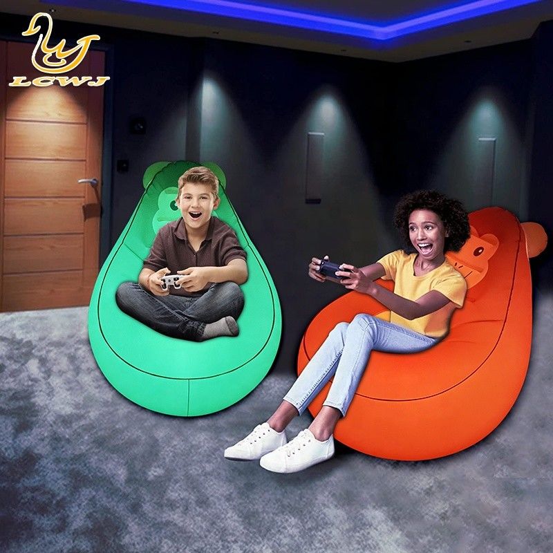 Muebles inflables de PVC 85 X 70 X 60CM Sofá reclinable con luz LED