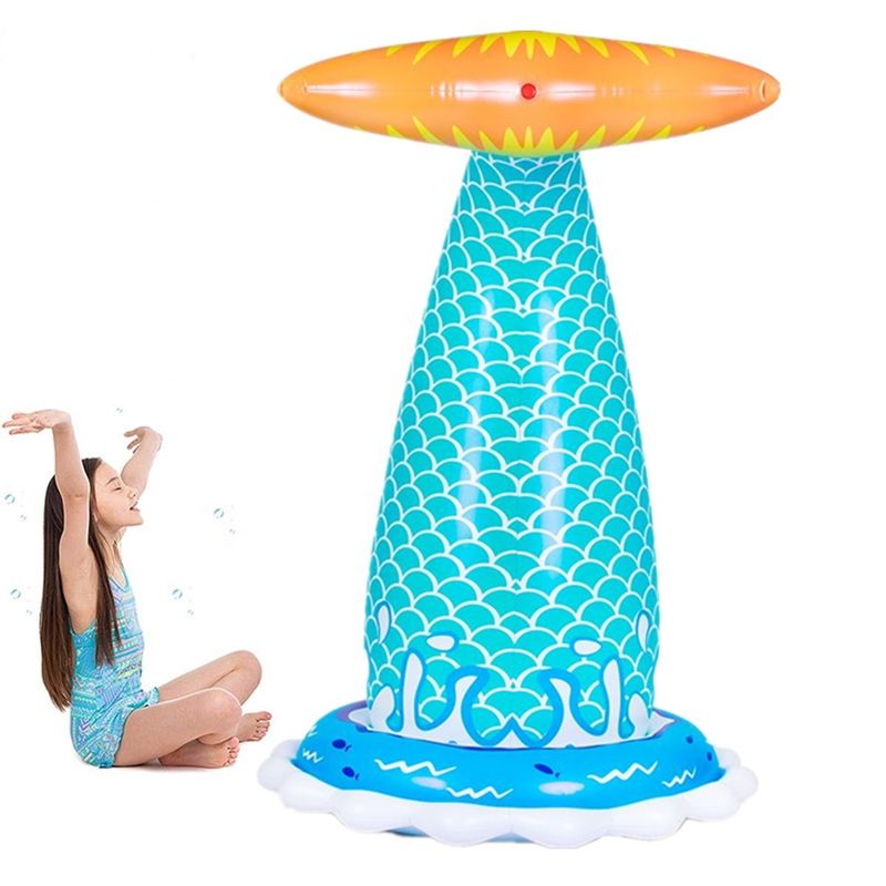 LC enorme aerosolar de cola de sirena inflable Premium grueso PVC ecológico pulveriza agua de la cola 6'