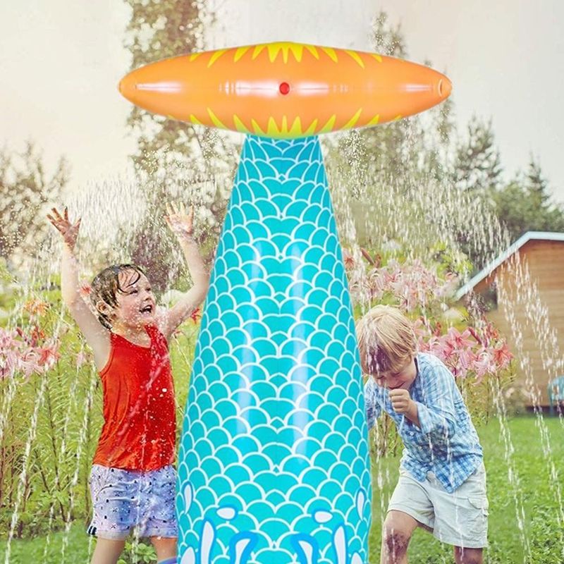 LC enorme aerosolar de cola de sirena inflable Premium grueso PVC ecológico pulveriza agua de la cola 6'
