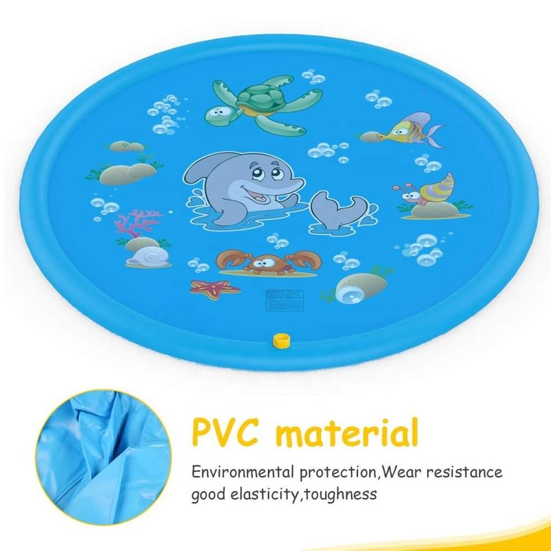 Juguete inflables de 68 pulgadas con rociador de agua personalizado, colchoneta de piscina para fiestas al aire libre
