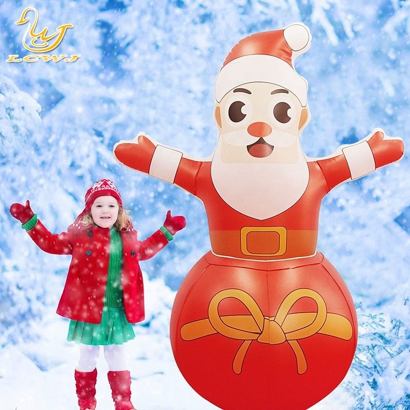 Roly Poly Air Blow Up Santa Claus Decoraciones inflables de Navidad con luz LED