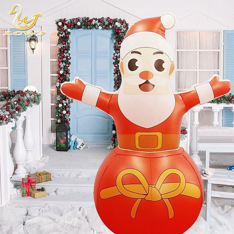 Roly Poly Air Blow Up Santa Claus Decoraciones inflables de Navidad con luz LED