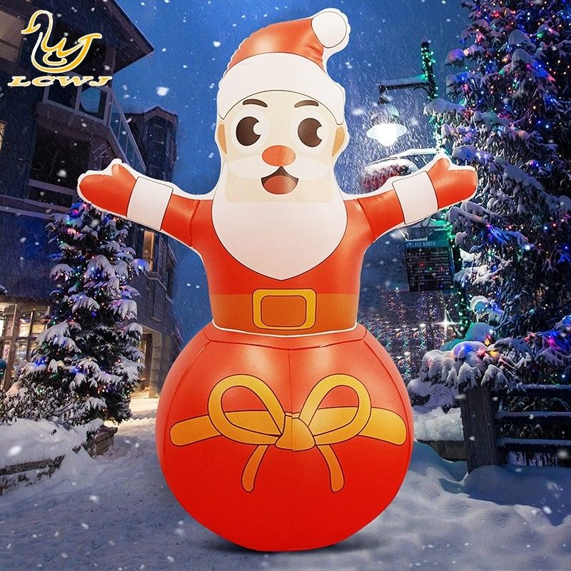 Roly Poly Air Blow Up Santa Claus Decoraciones inflables de Navidad con luz LED