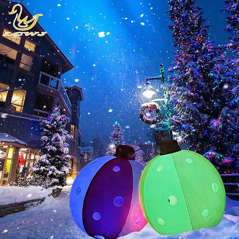 60cm de aire libre inflables de juguete Ornamento decorado Pvc inflables bolas de Navidad con luz