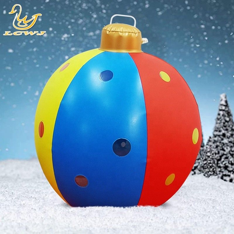 60cm de aire libre inflables de juguete Ornamento decorado Pvc inflables bolas de Navidad con luz
