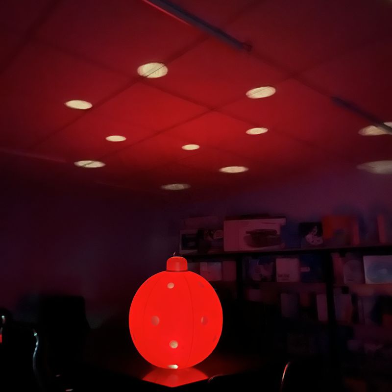 60cm de aire libre inflables de juguete Ornamento decorado Pvc inflables bolas de Navidad con luz