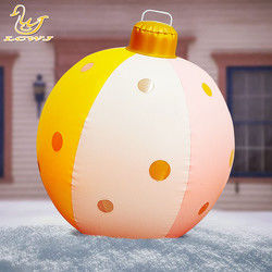 60cm de aire libre inflables de juguete Ornamento decorado Pvc inflables bolas de Navidad con luz