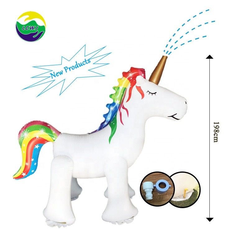 Juguete inflables para exteriores de PVC Unicornio 100kg Sprinkler Regalos de esterco Proveedor para el suelo