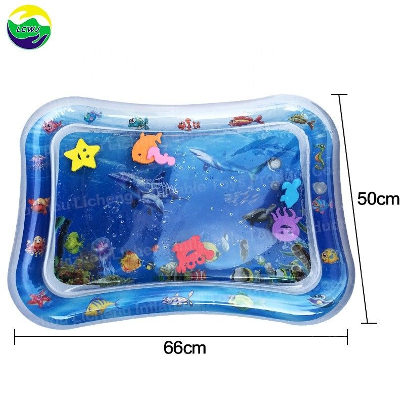 66 X 50 cm Juguete de agua para bebés Odm 3 a 12 meses Bebé colchón de agua inflables para el vientre
