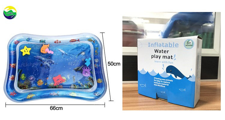 66 X 50 cm Juguete de agua para bebés Odm 3 a 12 meses Bebé colchón de agua inflables para el vientre