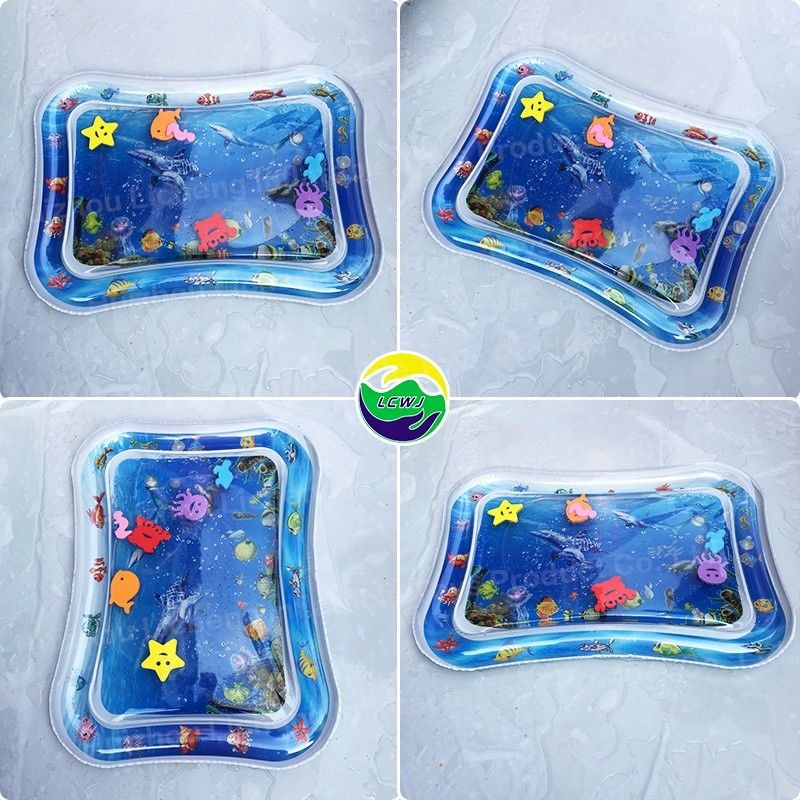 En el caso de los niños pequeños, el tapete de agua de PVC es inflables.