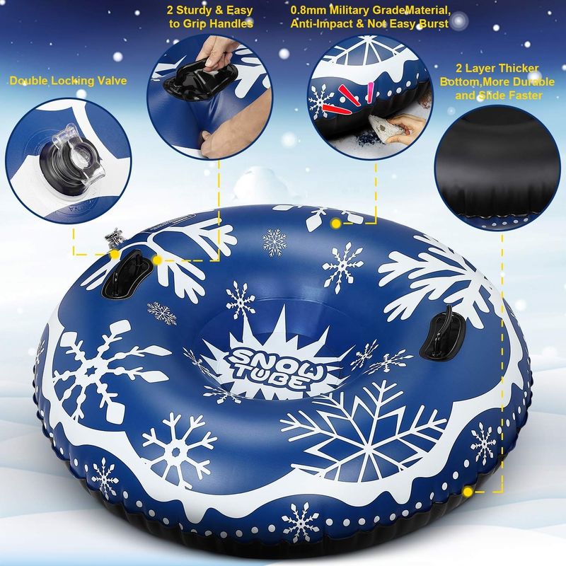 Nieve para adultos juguetes de nieve inflables tubo de trineo de aire trineo de nieve 0,58 mm 0,38 mm