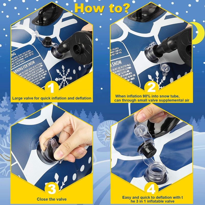 Nieve para adultos juguetes de nieve inflables tubo de trineo de aire trineo de nieve 0,58 mm 0,38 mm