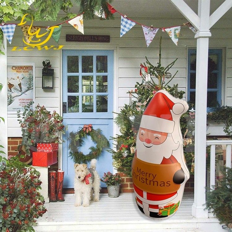 LC Blow Up Bopper Yard Decoración de Navidad inflables Santa Claus Decoraciones con luz LED