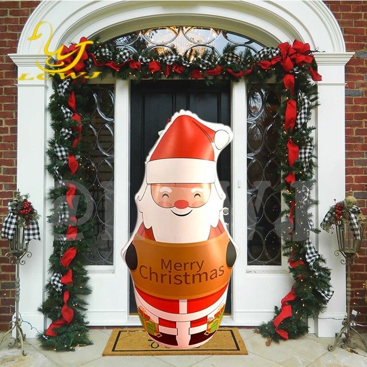 LC Blow Up Bopper Yard Decoración de Navidad inflables Santa Claus Decoraciones con luz LED