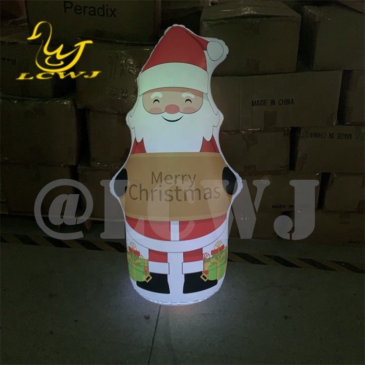 LC Blow Up Bopper Yard Decoración de Navidad inflables Santa Claus Decoraciones con luz LED