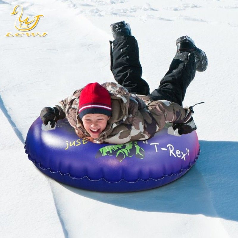 LC Niños al aire libre Invierno Diversión Dinosaurio T-rex trineo Nieve plegable Adulto Trineo de nieve portátil Tubo de nieve de PVC