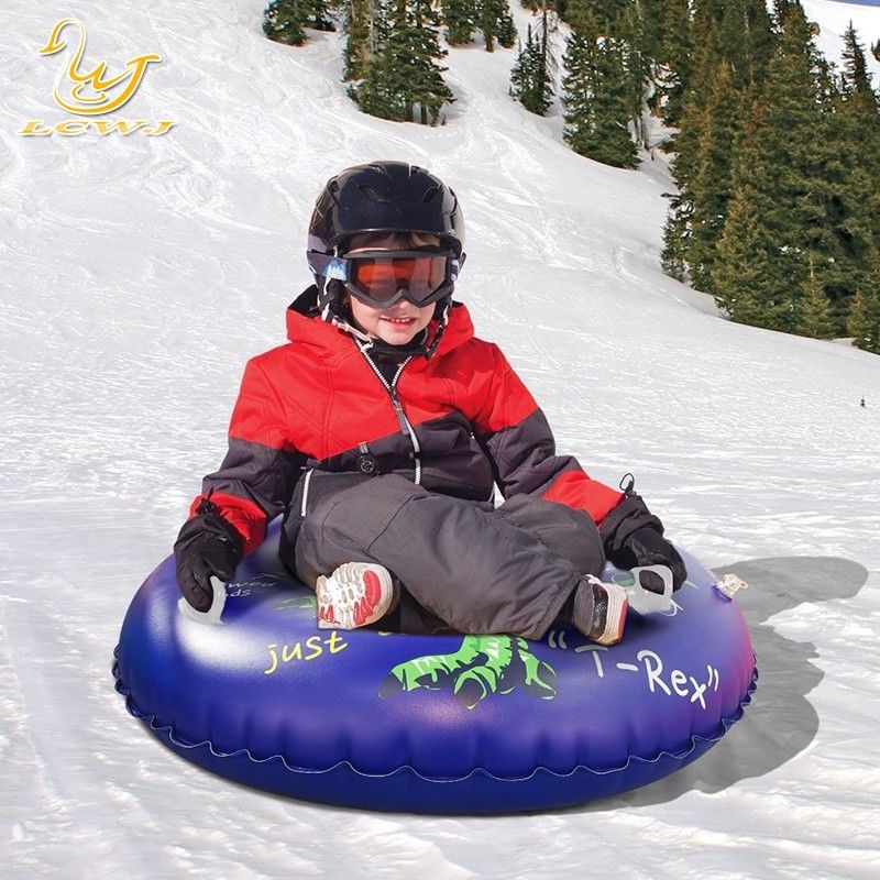 LC Niños al aire libre Invierno Diversión Dinosaurio T-rex trineo Nieve plegable Adulto Trineo de nieve portátil Tubo de nieve de PVC