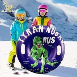 LC Niños al aire libre Invierno Diversión Dinosaurio T-rex trineo Nieve plegable Adulto Trineo de nieve portátil Tubo de nieve de PVC
