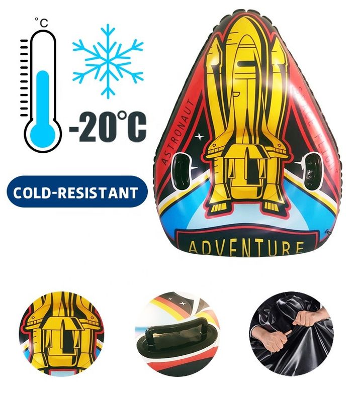 Trineo de nieve inflables de PVC de 300 kg trineo triangular de cohetes trineo de nieve trineo de nieve tabla de nieve 120 x 90 cm